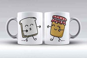 Pack de 2 tazas con ilustración para el desayuno